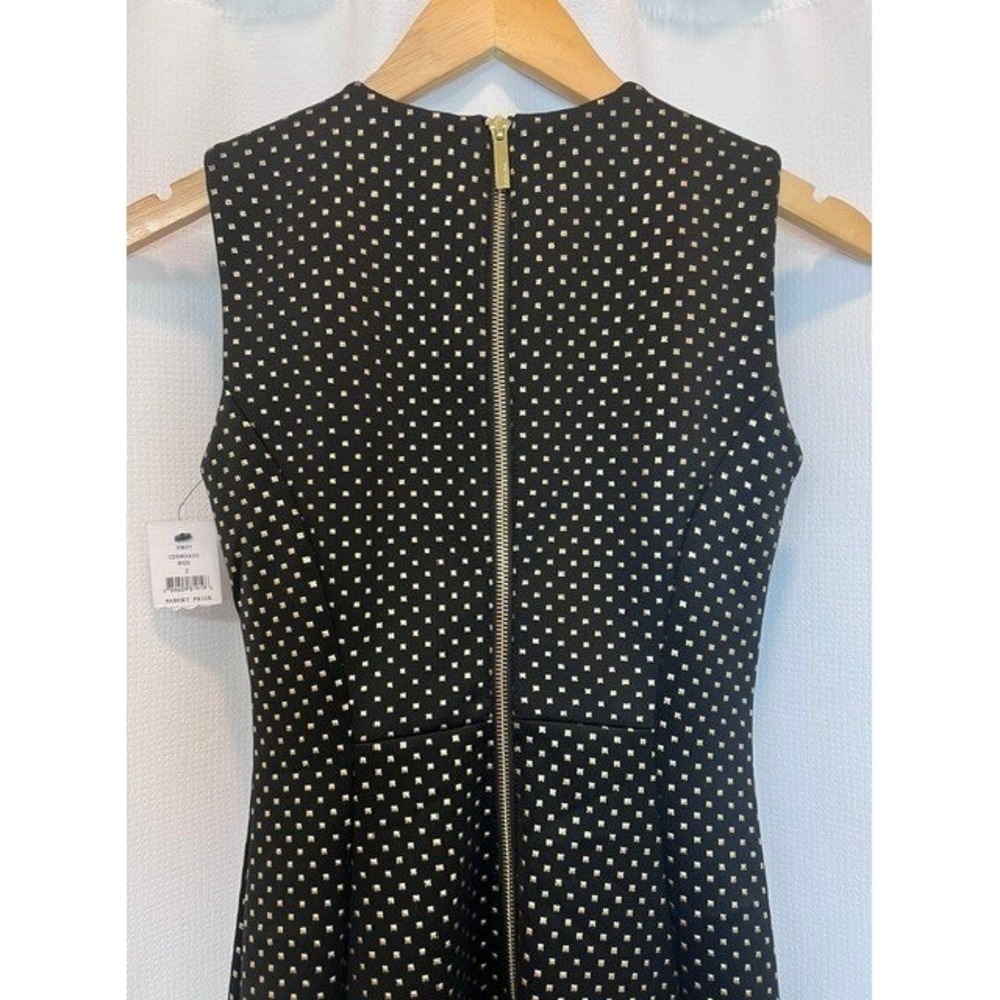 NWT Timeless Sophistication Gold Stud Calvin Klein Cocktail Midi Sheath Dress 2 - Picture 5 of 14